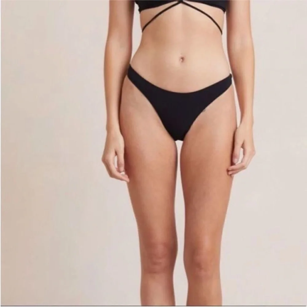 Free People x Bec + Bridge Aluna Bikini Bottom Black AUS 12 US 8 NWT